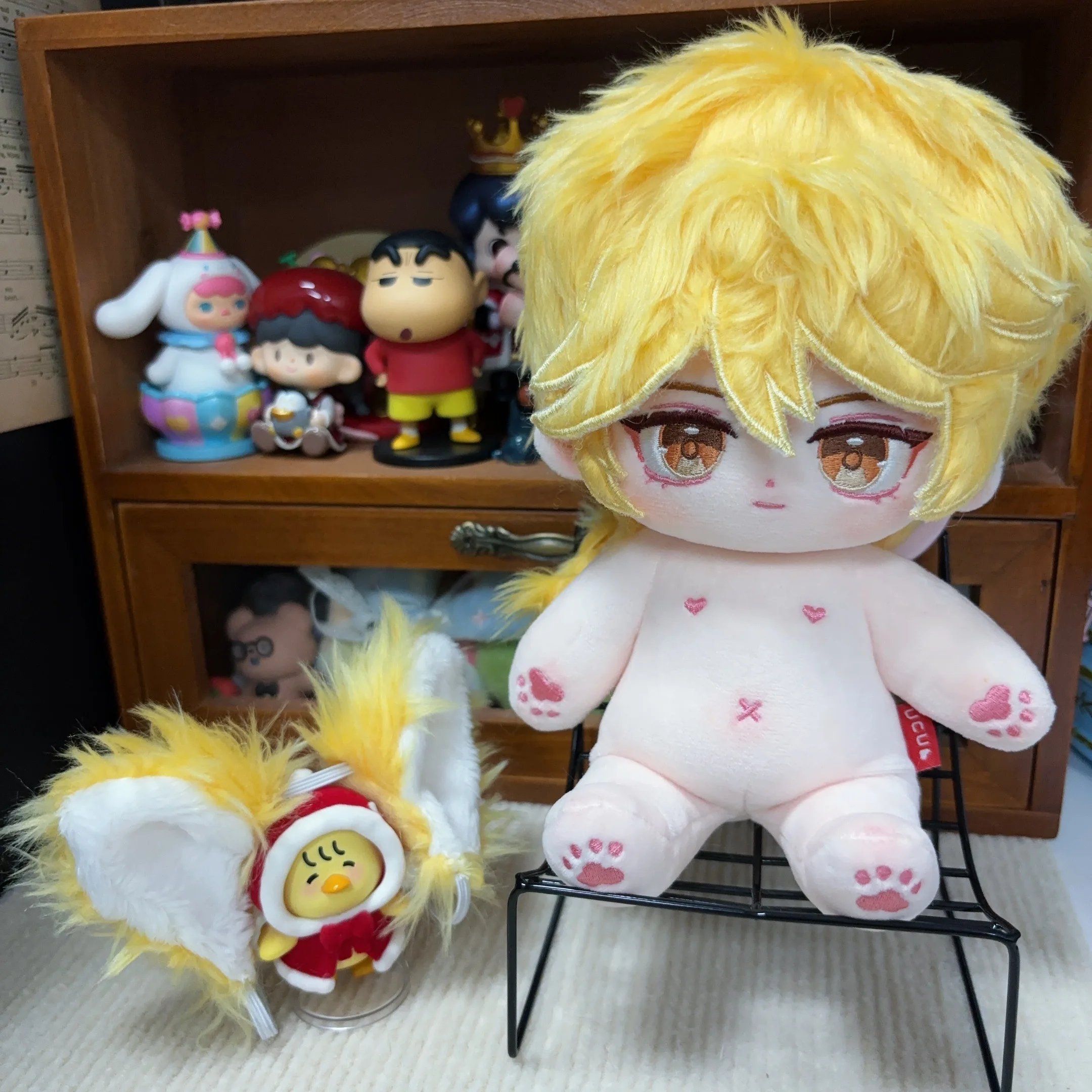 Genshin Impact Traveler Yellow Hair Monster Stuffed 20cm Puppy Plushies Cotton Plush Doll Anime Figure Toy For Kids Gifts