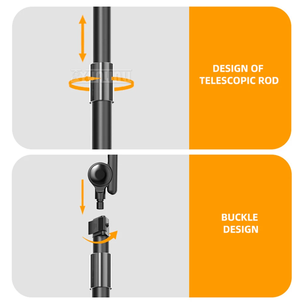 Lampada di bellezza regolabile Lampada da terra per tatuaggio pieghevole per unghie da 19-34 pollici con telecomando a puleggia per uso domestico in salone