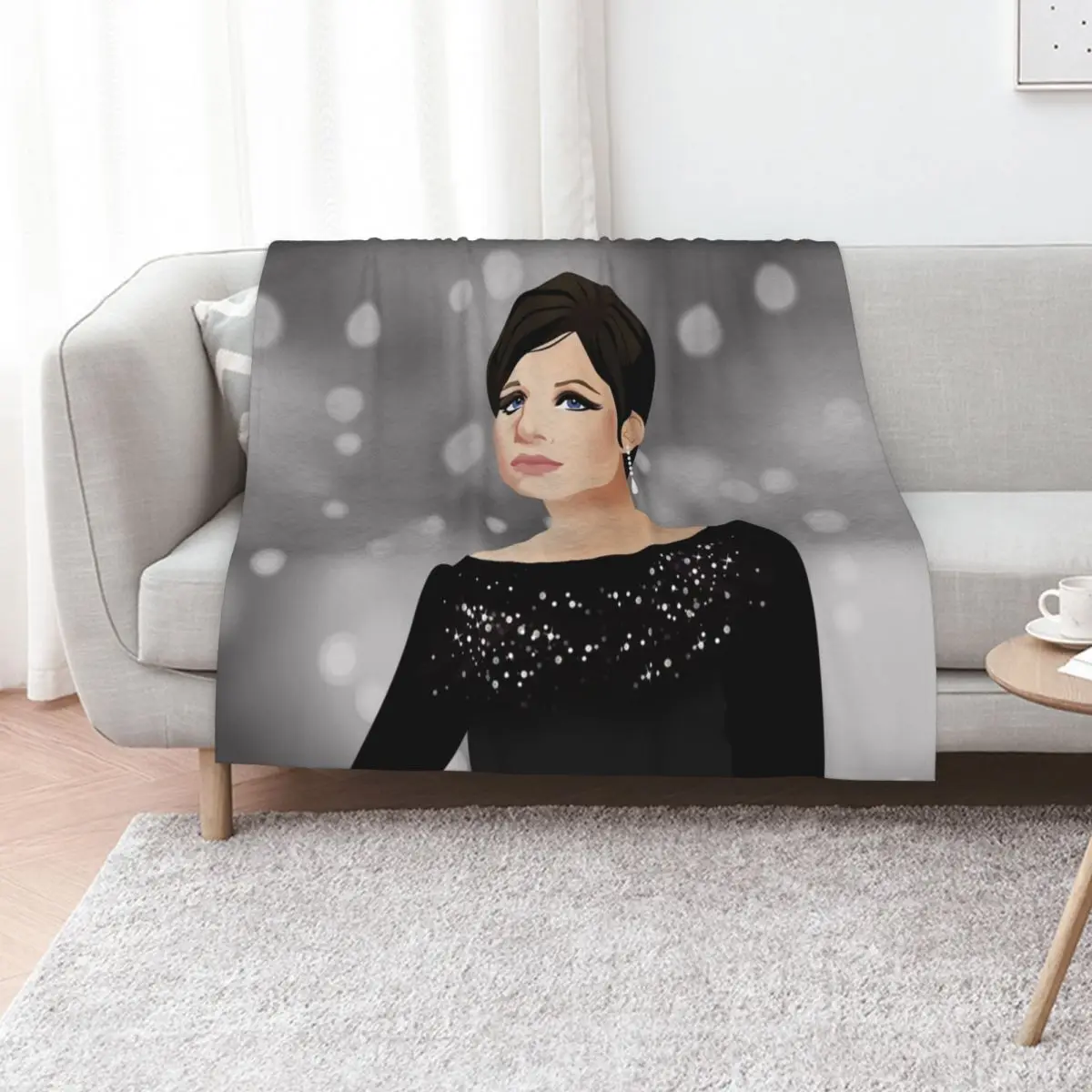 Barbra Streisand: Iconic Oscars Outfit Tribute Throw Blanket Camping Large Designers Thermals For Travel manga Moving Blankets