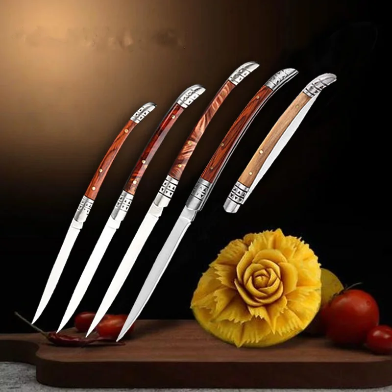 Cuchillo de talla plegable, cuchillo de bolsillo de cocina multifunción pequeño, cuchillos de fruta portátiles japoneses, hoja de alta dureza, 1-3 uds.