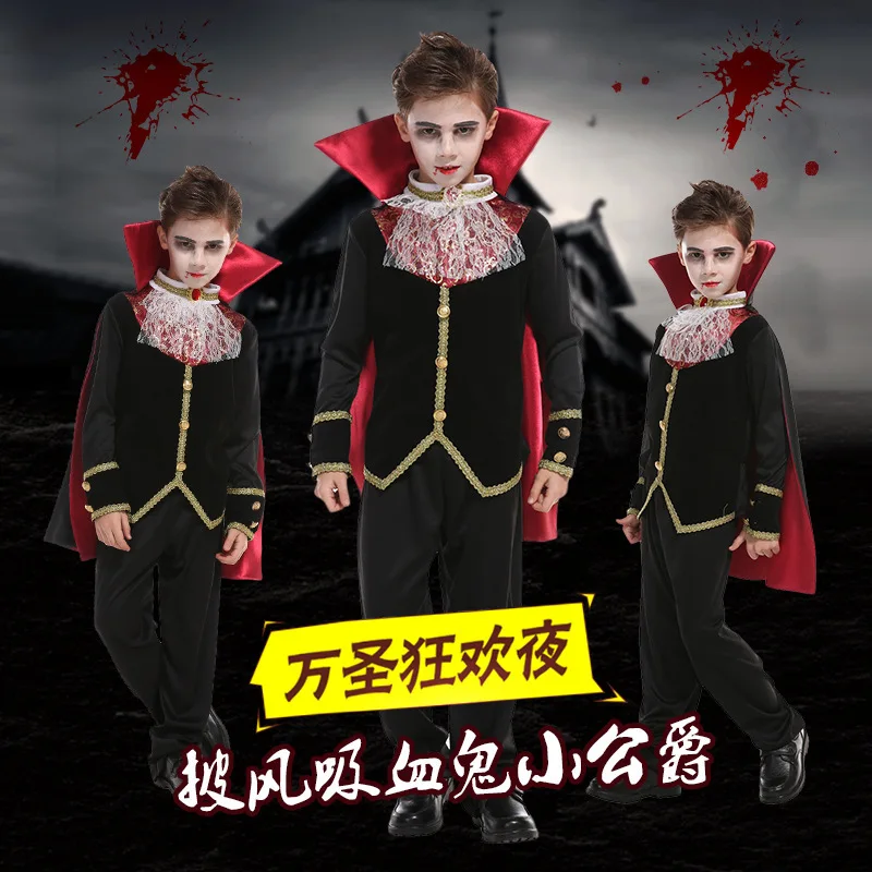 

Halloween costume party Vampire children's costumes vampire capes Duke children's performance costume stage performance costumes
