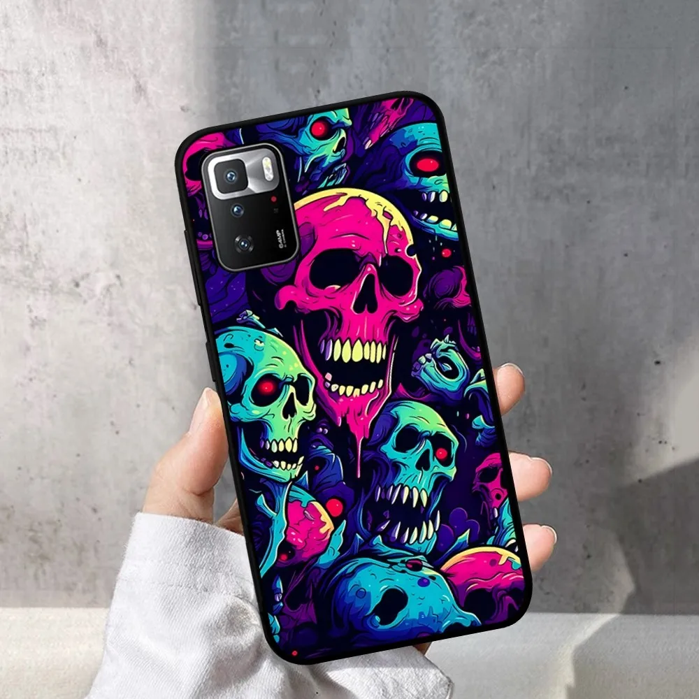 Gothic Fashion Skull Phone Case For Redmi Note 4 X 5 A 6 7 8 Pro T 9 Pro 9S 10 Pro 11 Pro 11S 11Epro PocoM3pro