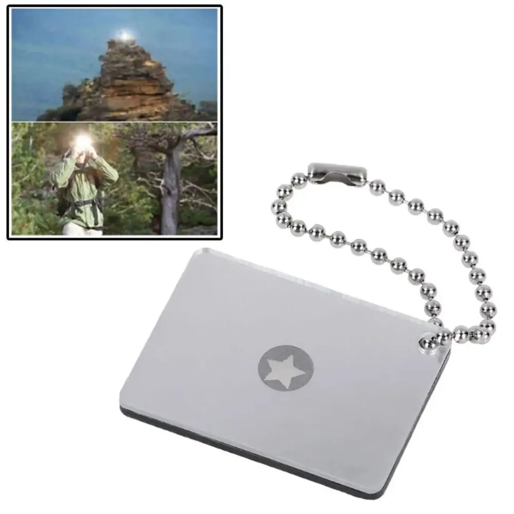 

Portable Reflective Outdoor Signal Mirror Multifunction Practical Rescue Mirror Acrylic Daylight Survival Mirror Hiking Camping