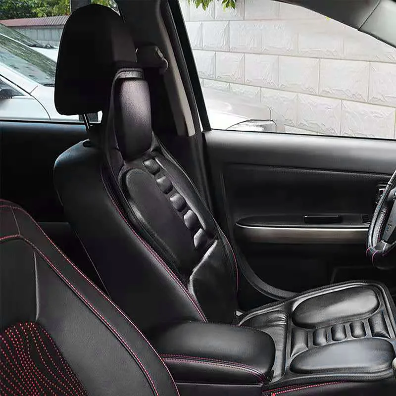

Universal Car 220V Electric Heated Massage Cushion Adjustable And Detachable Full Body Massage Leather Seat For Home Car, Office