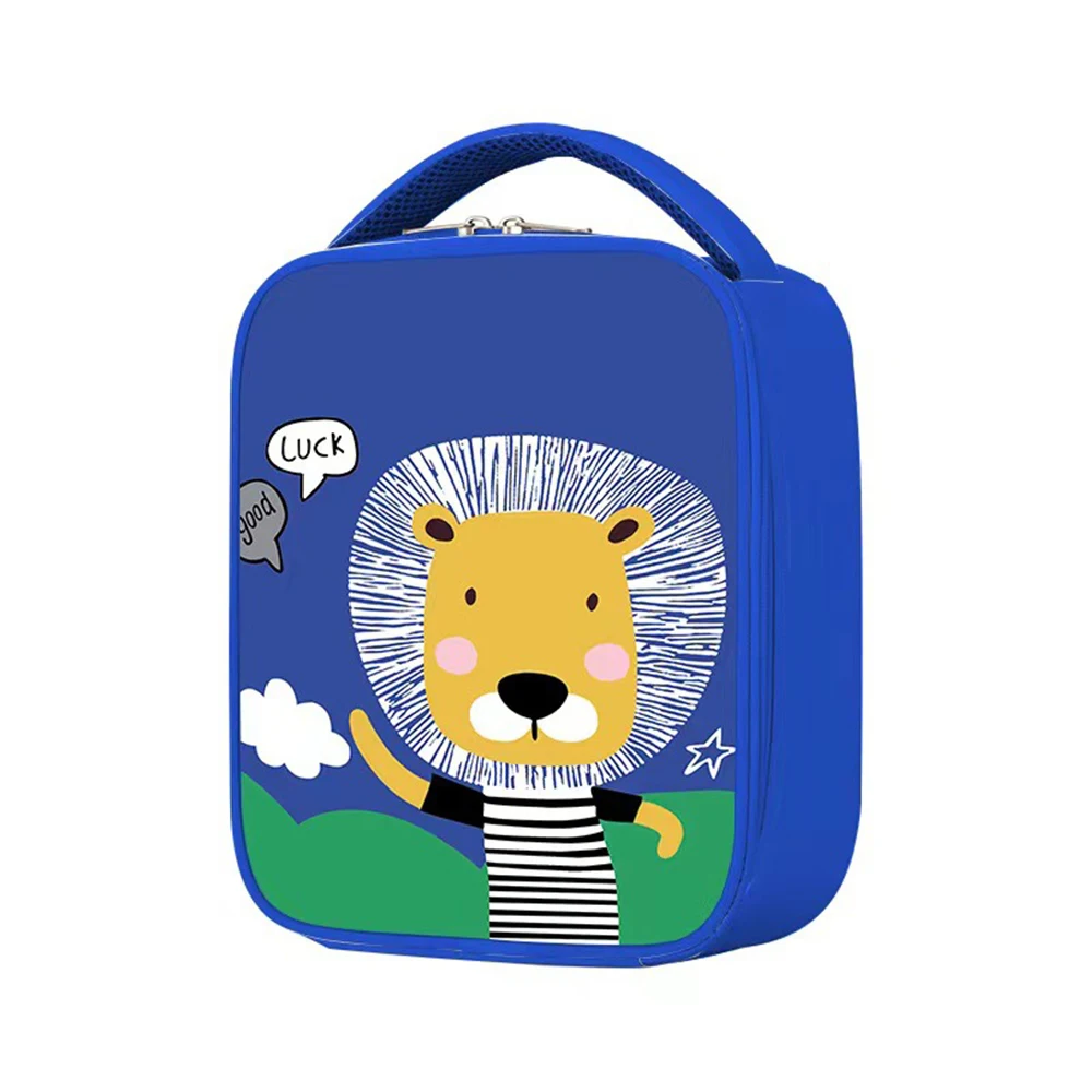 Canvas Lunch Bags Children Portable Functional Canvas Stripe Insulated Thermal Food Picnic Kids Cooler Lunch Box Bag Tote