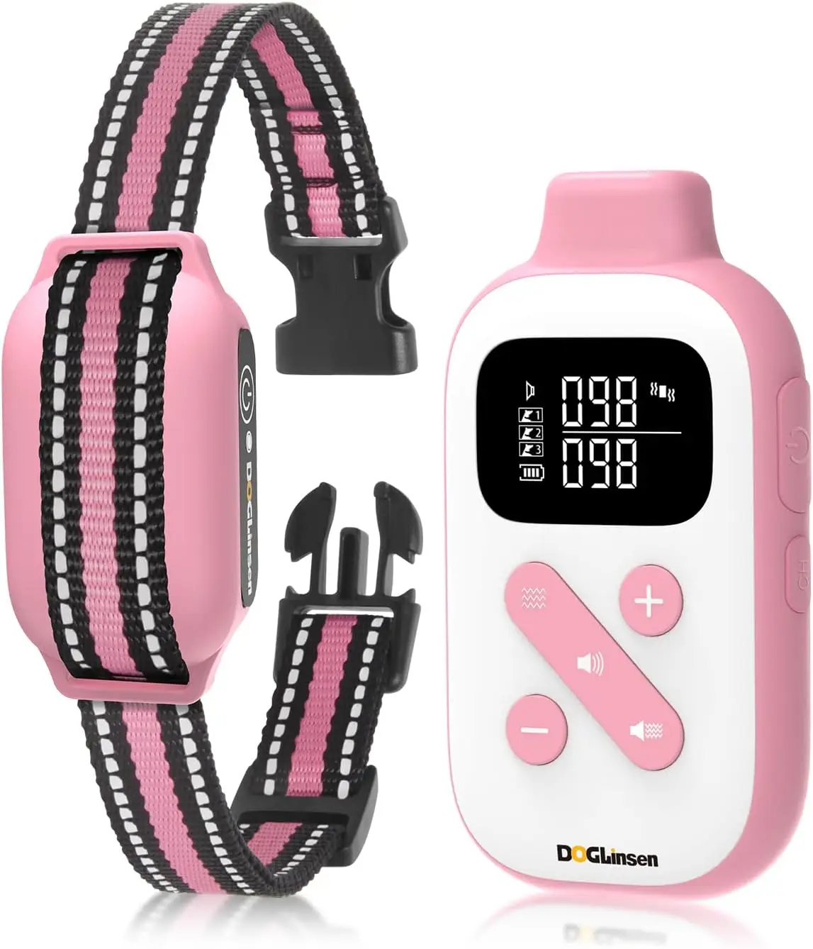 

No Shock Dog Training Collar, Beep & Vibration Remote Control for Small to Large Dogs - No Prongs