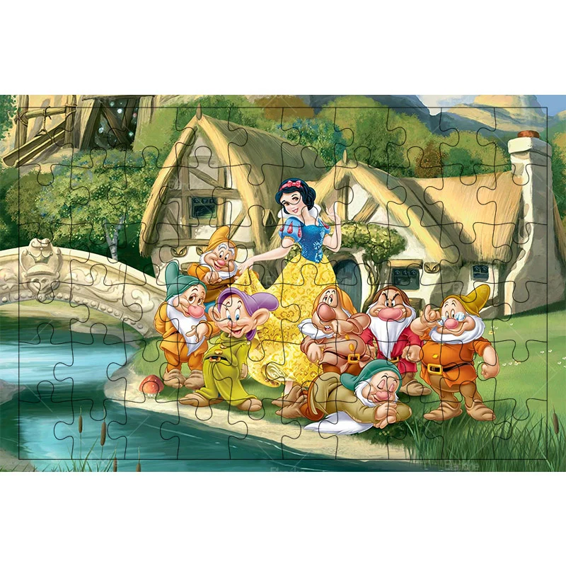 Disney Princess Classic Snow White 300 500 1000PCS Puzzles Game Wooden Jigsaw Relax For Friend Gift Desk Kid Girl Room Ornament