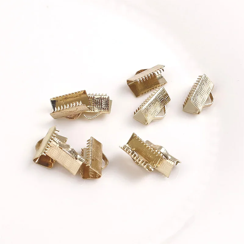 20  Pieces of 14k Copper Plated Horse Mouth Clip Handmade DIY Bracelet Necklace Closure Buckle Ribbon Buckle Accessory Materials