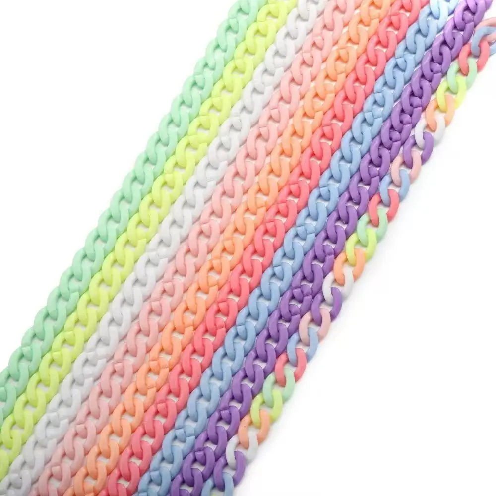 Colorful Plastic Chain Links DIY Jewelry Accessories Glasses Mask Chain Necklace Bracelet Clothing Handmade Craft Material