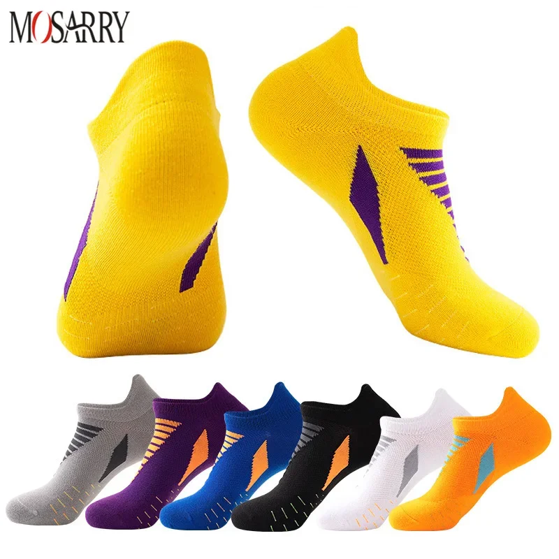 3 Pairs/Set Summer Men Sports Socks Outdoor Basketball Bike Running Football Breathable Deodorant Non-Slip Colorful Travel Socks