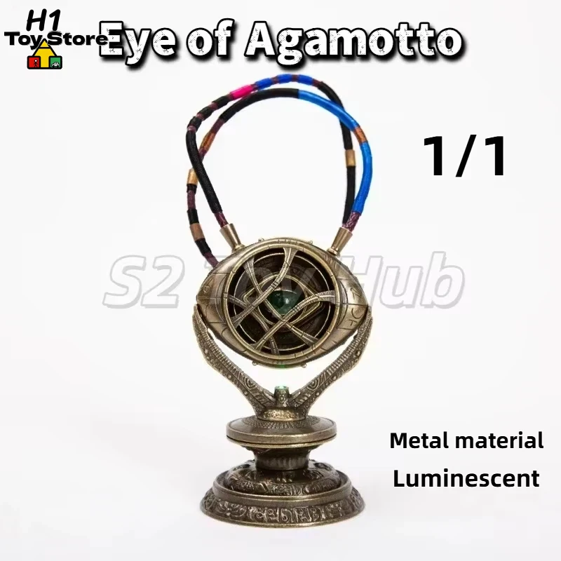 

Кулон «Глаз Агамотто» Доктора Странга, масштаб 1:1, светящийся металлический камень времени, коллекционный, для косплея по фильму «Мстители», хит продаж