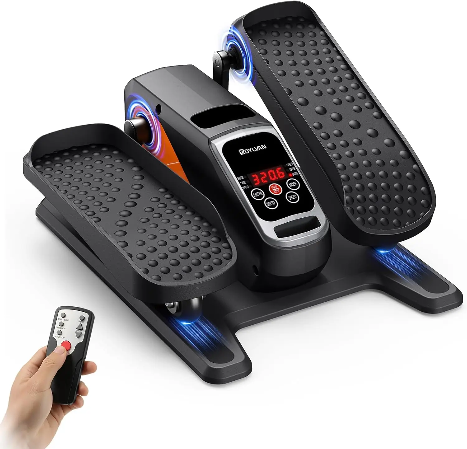 Electric Under Desk Elliptical Machine, Portable Leg Exerciser with Remote, 12 Speeds for Home Office