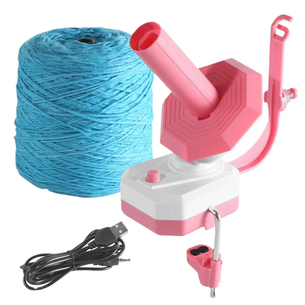 

Yarn Winder Electric Yarn Ball Winder USB Plug In Automatic Yarn Spinner Non Slip Base Wool Spinner Roller Sewing Accessories