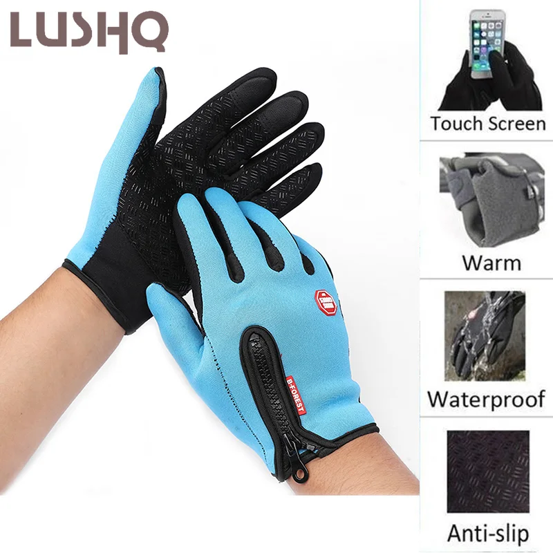 

Winter Motorcycle Gloves Waterproof Touch For SUZUKI sv 650s burgman 650 sv 1000 gsx 600f katana Dirtbike Motos Heated Gloves