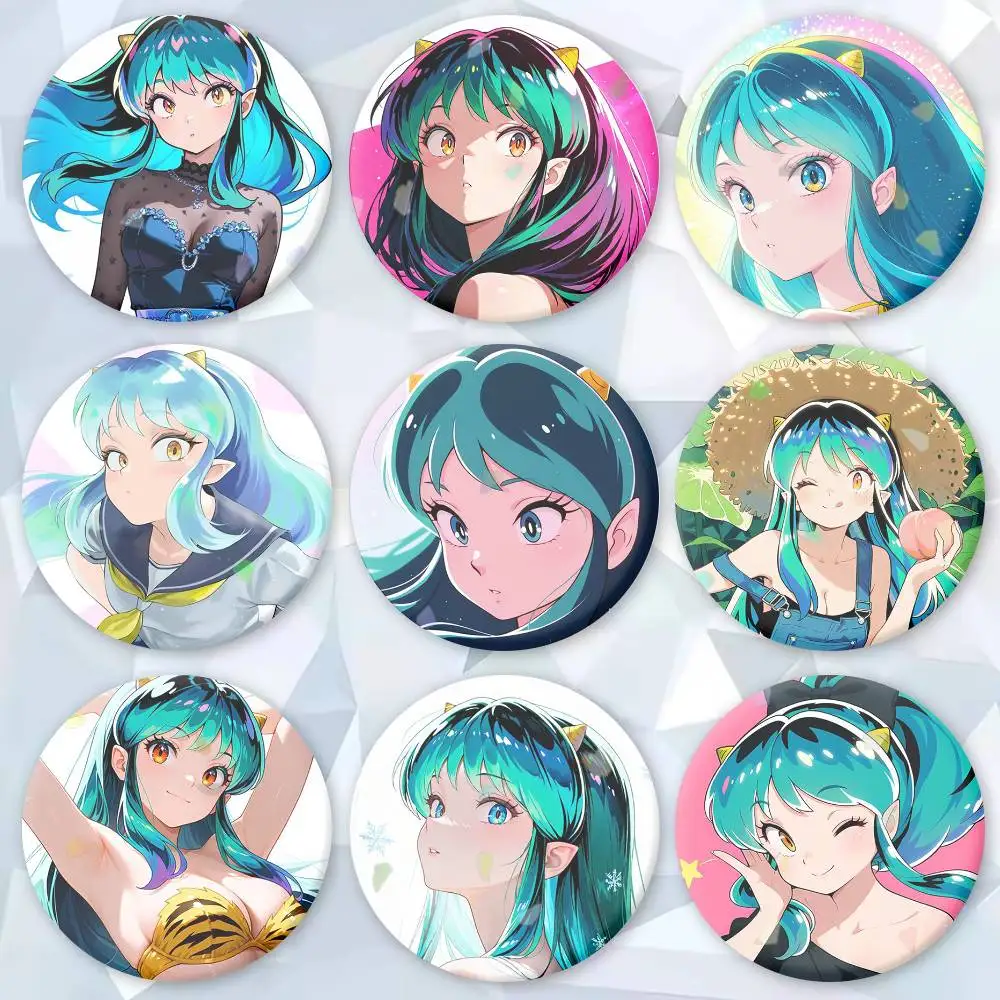 

Urusei Y-YatsuraS Anime Badges Creative Tinplate Button PinsBrooch Badge Clothes Backpack