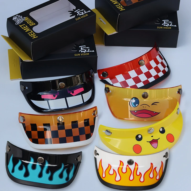 

Fireriders Retro Harley Motorcycle Helmet Cheered ade Universal Cartoon Flame Resin Decorative Accory for Motorcycts