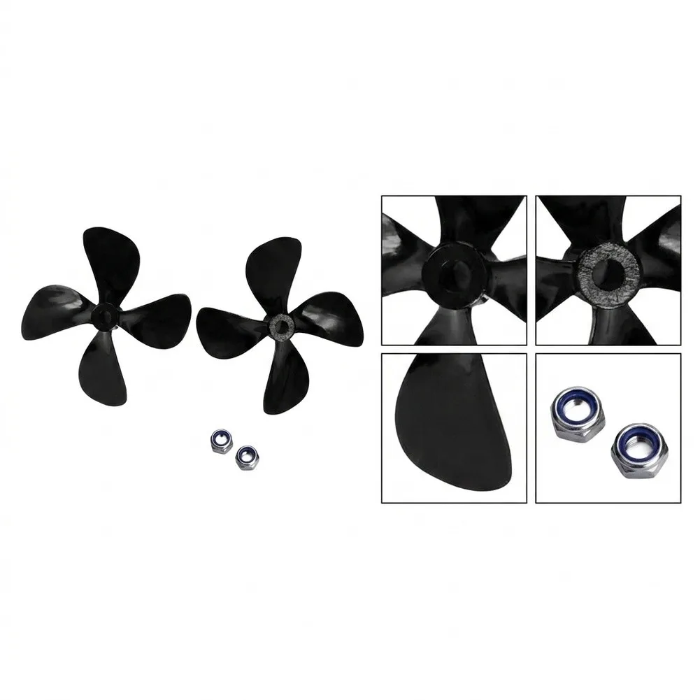 4 Blade RC Propeller Kit for Bait Boats Lightweight ABS Construction 50mm to 70mm Sizes 4mm 5mm 6mm Shaft Compatibility