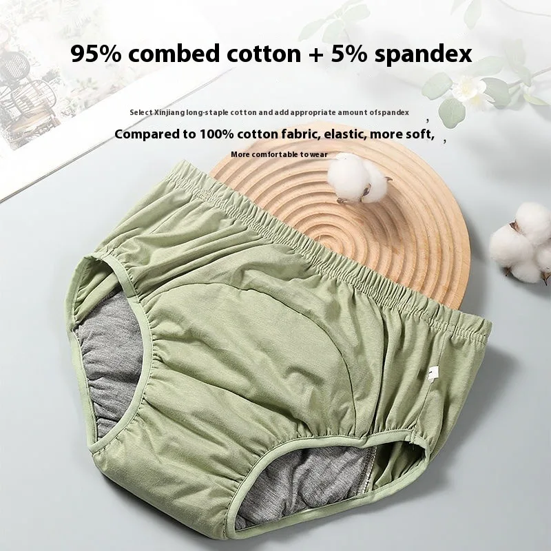 Reusable Adult Incontinence Underwear Leak-Proof Washable Waterproof Briefs for Elderly Seniors Anti-Leakage Absorbent Panties