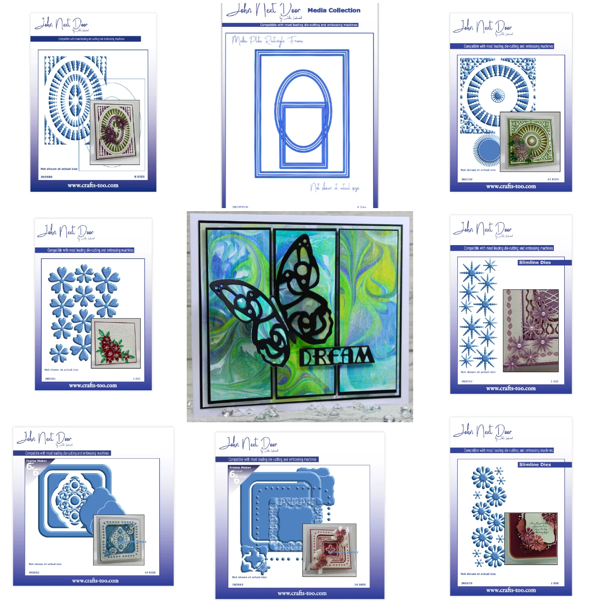 

Large Round Square Frame Maker Cutting Dies Craft Make Paper Greeting Card Making Template DIY Handmade 2026 New