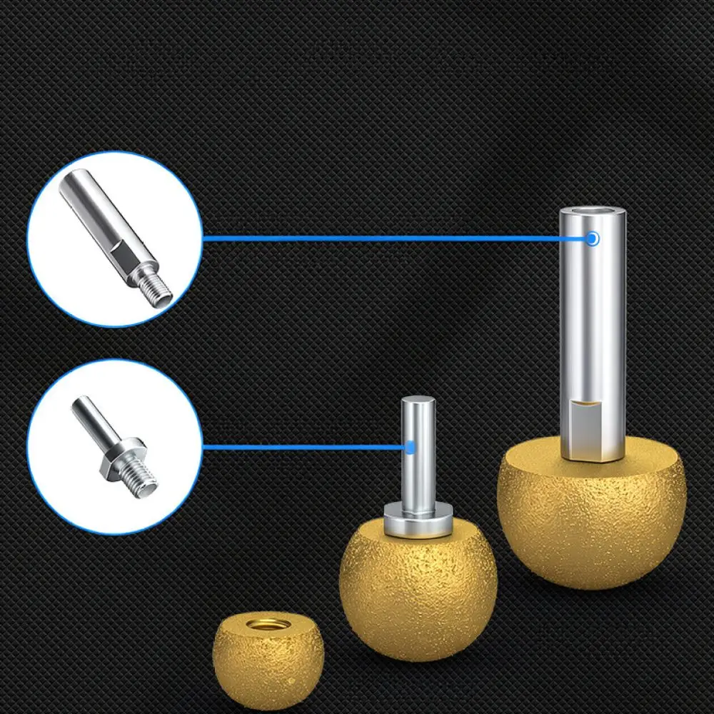 Durable Brazed Grinding Bit For Stone Inner Arc Polishing Shaping Tool For Pebble Flower Pot Hole Opener Accessories