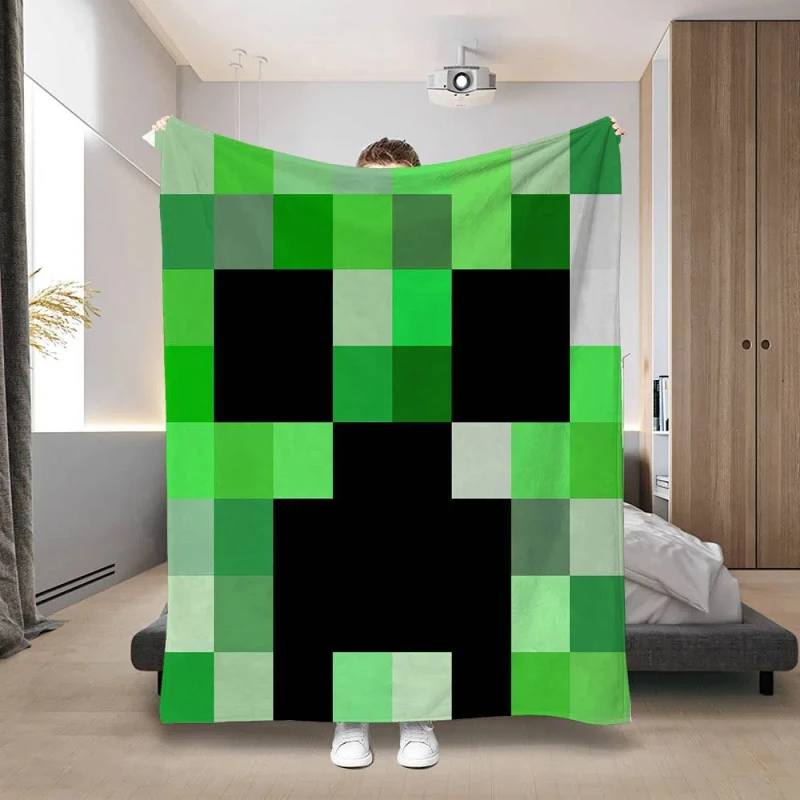 Minecraft Game Blanket Home Air Conditioner Is Creatively Funny Summer Shawl Nap Blanket Game Lovers