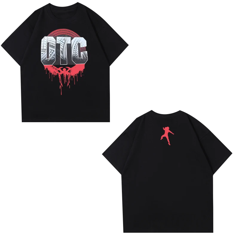 

2025 WWE New Tribal Chief Roman Reigns OTC Roman Raines Short-sleeved Round Neck T-shirt Pure Cotton High Quality T-shirt