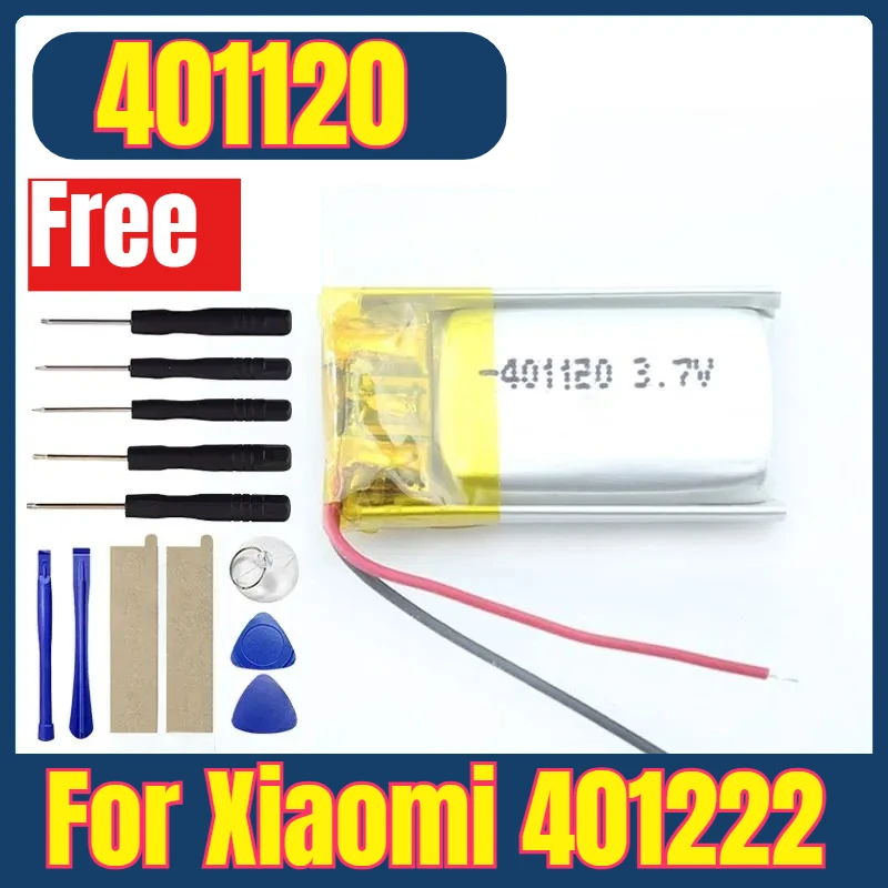 401120 بطارية ليثيوم أيون بوليمر 3.7 فولت 50 مللي أمبير استبدال زر عصا السيلفي لشاومي 401222 مسجل مسجل سماعة بلوتوث