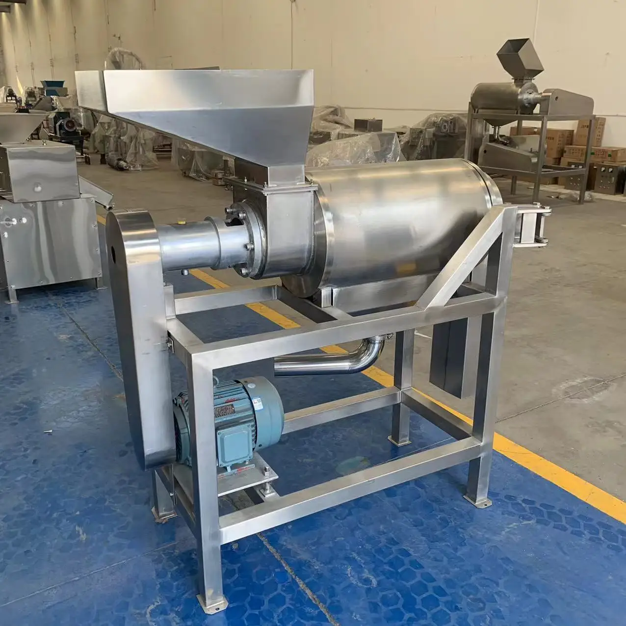 Máquina de polpação de frutas de canal único Máquina de moagem de suco de frutas Máquina de prensagem