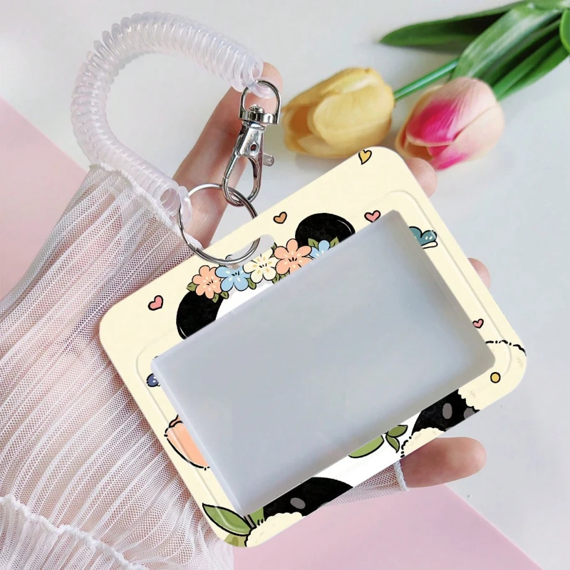 1pc Horizontal Version Card Holder Cute Panda for ID Card Holder Wallets Purse Business Credit Card Protector Cover Bags