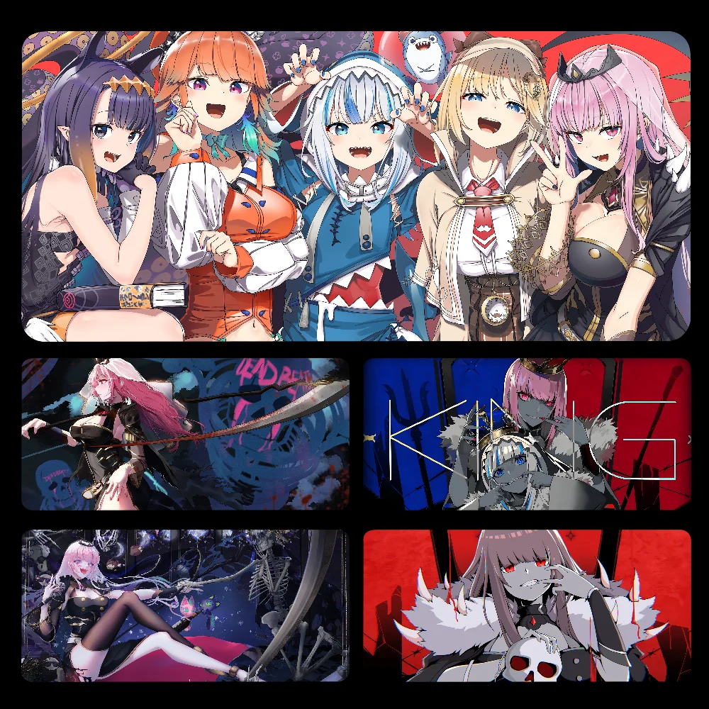 HD-Anime M Mori C-Calliope hololive Mousepad With Pad gaming accessories Prime Gaming XXL Keyboard Pad Stitch Padding Mat