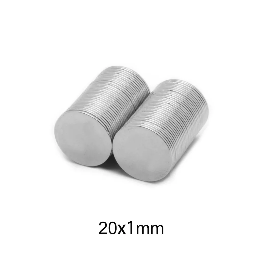 20x1 Rare Earth Magnets 20x1mm Round Search Magnet 20mmx1mm Fridge Permanent Neodymium Magnet Disc 20*1 mm