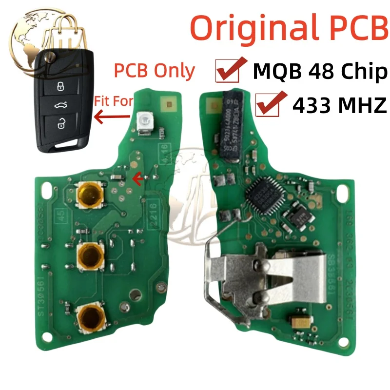 

Original PCB For VW Seat Leon Ateca Golf7 MK7 Touran Polo Tiguan Skoda Octavia MQB48 For VW Remote Car Key 434MHz 5G0959 752 BA