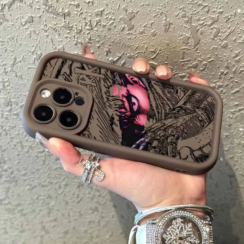 Anime Berserk Dios mano para Samsung A73 A72 A71 A56 A55 A54 A53 A52 A50 A35 A32 A25 22 16 15 14 12 11 caja de teléfono con escalera ocular
