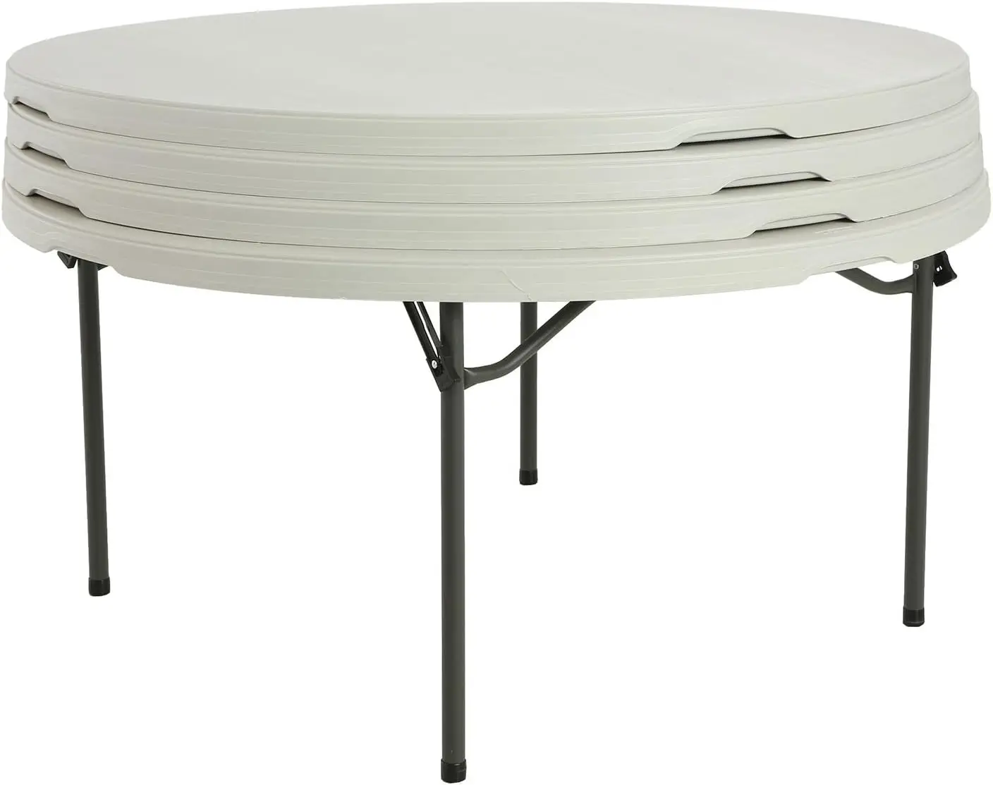 Lifetime Products 480301 Commercial Round Folding Table (4 Pack), 5', White