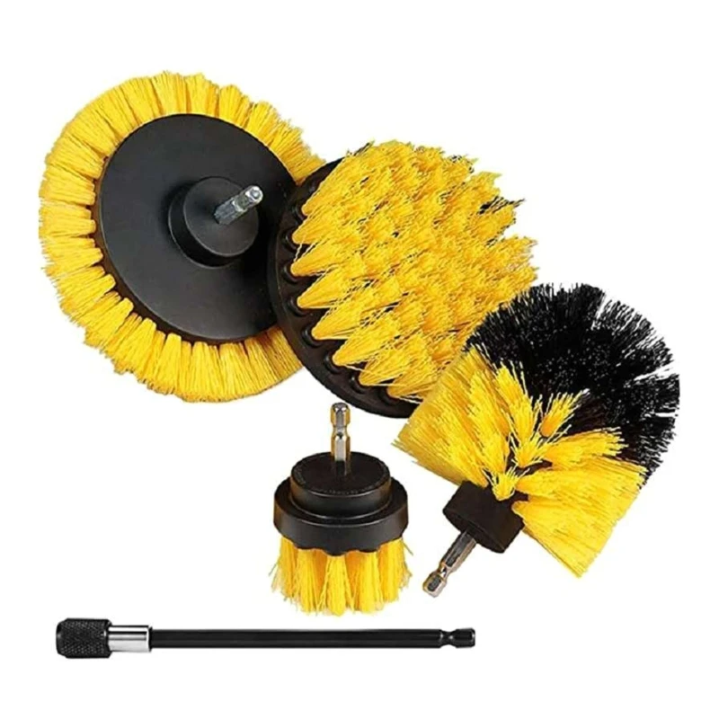 

5Pcs Electric Scrubber Brush Drill Extension Rod All Purpose Cleaner Detailing