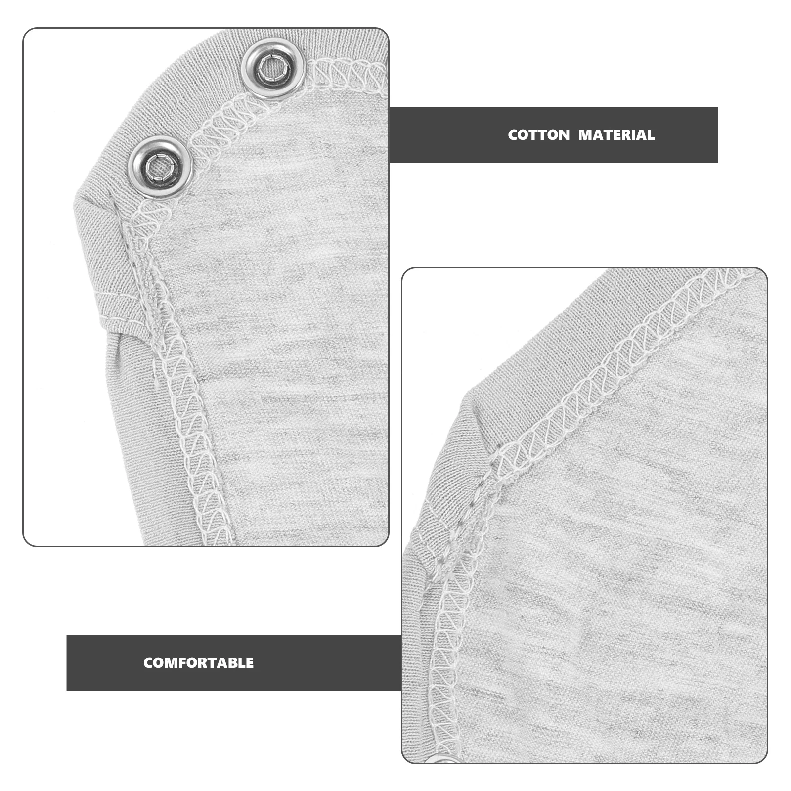 4 Uds extensor de mono monos a presión almohadillas de extensión algodón suave gris recién nacido niño cómodo doble capa para