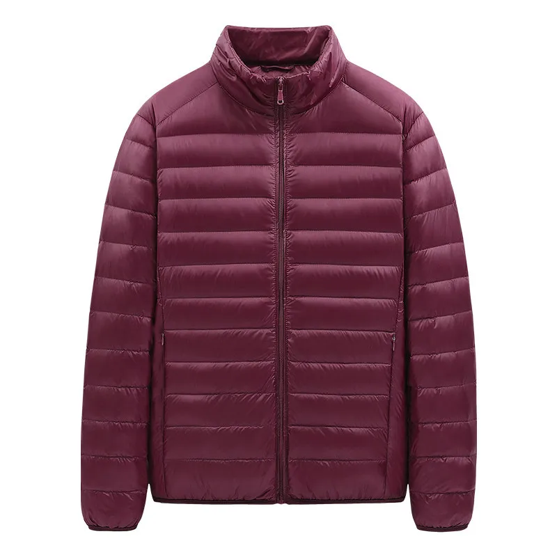 Nova Jaqueta de Algodão Leve para Outono e Inverno, Casaco Casual Curto Masculino, Tamanho Grande, Ultra-Leve e Quente