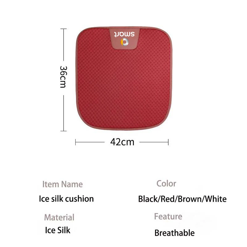 Car Seat Cover Pad Anti-slip Ice Silk Chair Cushion Protector Mat For Smart Fortwo 451 450 453 EQ Forfour Coupe Cabrio Crossblad