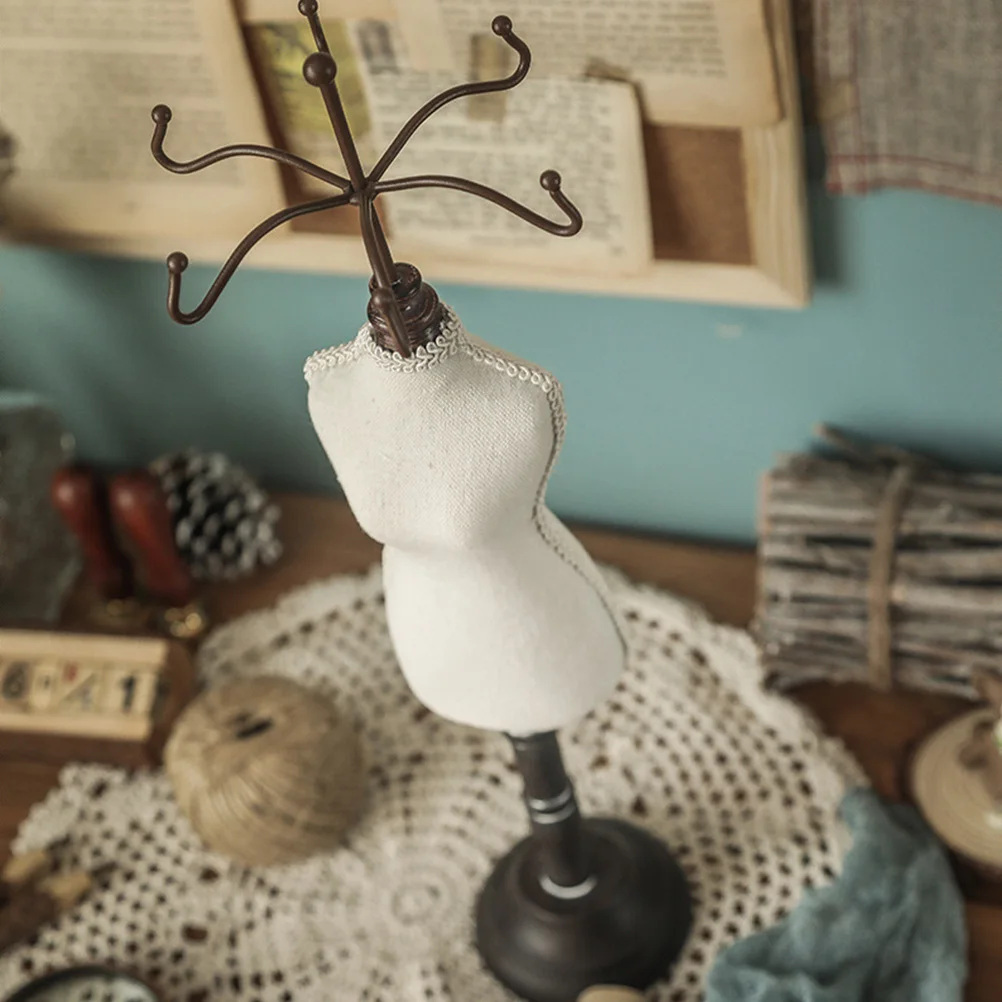 

Vintage Mannequin Jewelry St Necklace Bracelet Earring ganizer Home Decor Wooden Storage Rack Display Solution