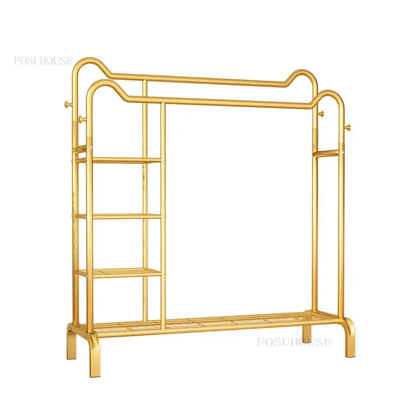 Casaco Light Luxury Racks com orelha de gato, cabide, estante de secagem, loja de roupas, quarto chão, casa varanda, nórdico