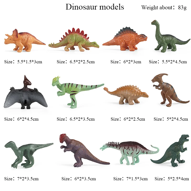 Oenux 12PCS Kleine Jurassic Dinosaurier Set Brinquedo T-Rex Velociraptor Spinosaurus Mosasaur Modell Action Figure Sammlung Kind Spielzeug – Detail 6