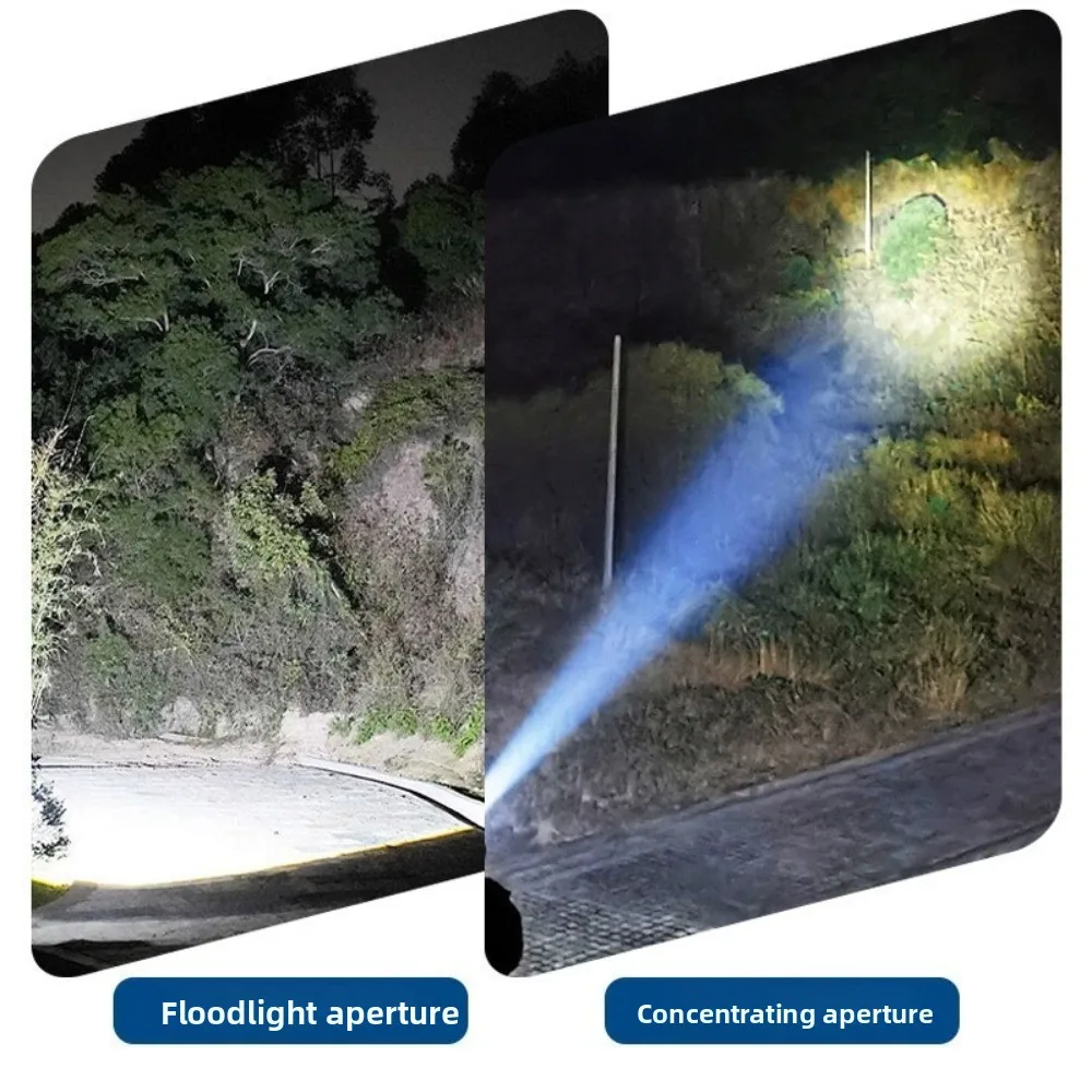 Ultra Bright Rotatable Zoom Headlight Strong Light Waterproof Zoomable Headlight Aluminum Alloy Mini Powerful Headlight Fishing