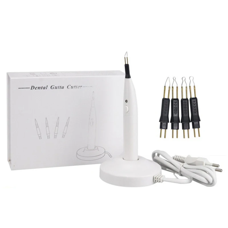 Rechargeable Dental Gutta Percha Cutter Electric Tooth Gum Cutting Tool for Root Canal Treatment with 4 Tips & Charging Dock