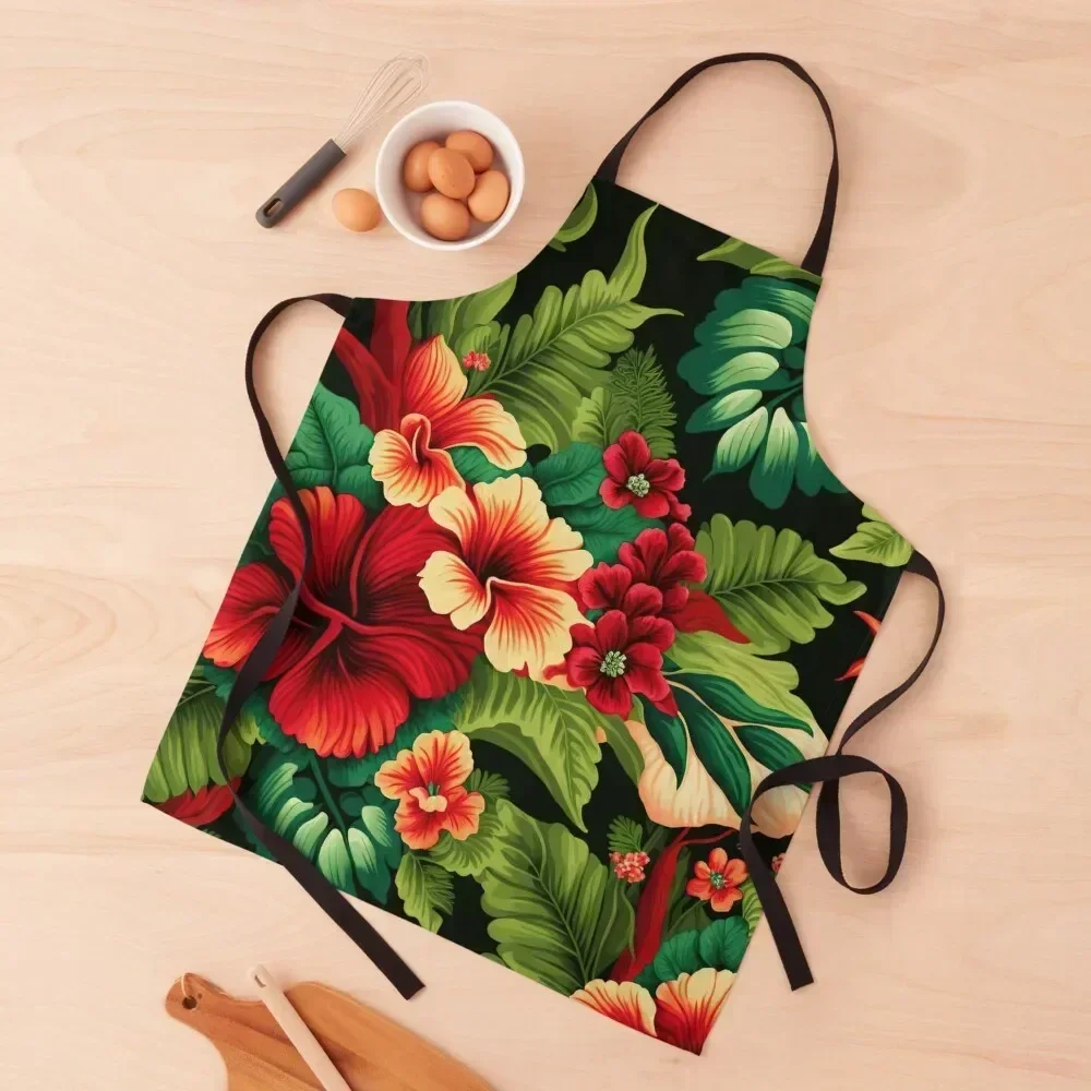 

Hawaiian Flowers, Flowers of Hawaii Apron Korean man chef uniform Apron