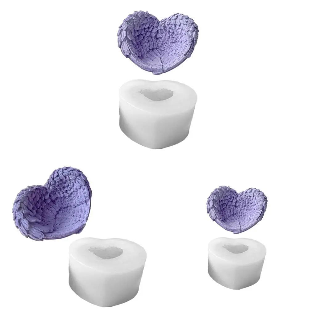 

DIY Silicone Mold for Crafting Resin Mold for DIY Crafts Resin Heart Angel Wing Shaped Decoration Making Mould