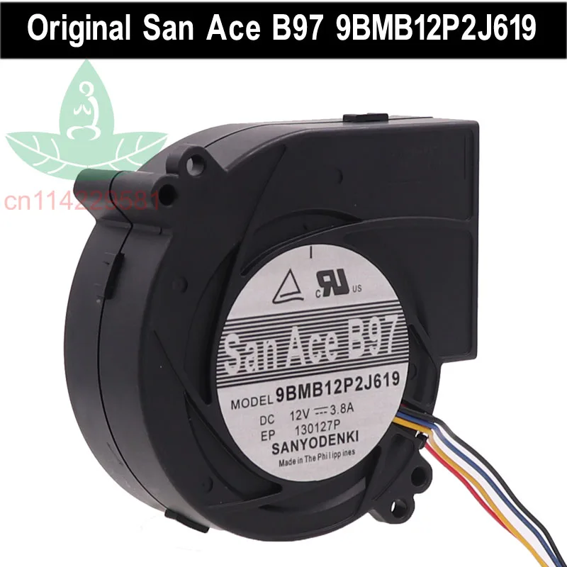 

Original Cooling Fan for San Ace B97 9BMB12P2J619 DC12V 3.8A MVDCV-A00 55CFM 97*33MM Computer Blower