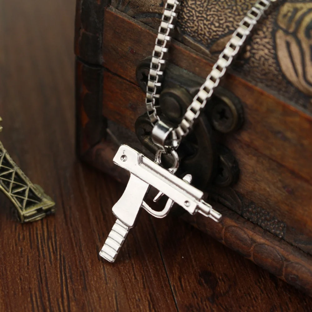Nachtclub Bar Party Zubehör Gothic Männlich Punk Hip hop Kette Schmuck Neue Trendy Uzi Gun Geformt Anhänger Halskette Für Frauen Männer ﻿