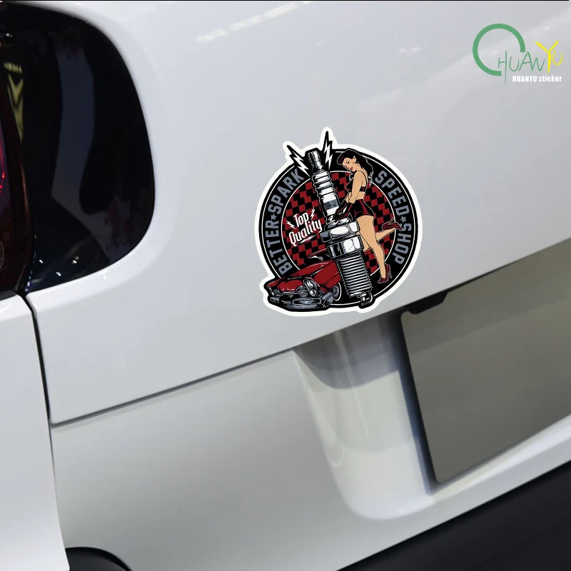 PIN UP girl sexy cartoon high quality car sticker waterproof motorcycle bumper PVC sticker view 6