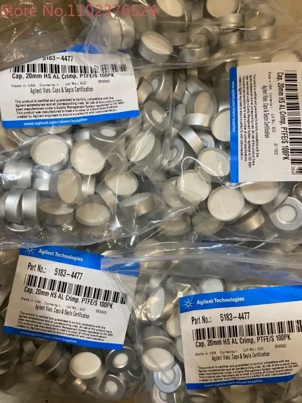 Clamp aluminum cap headspace sample bottle cap 5183-4477 20mm 5183-4477 100 pieces/bag