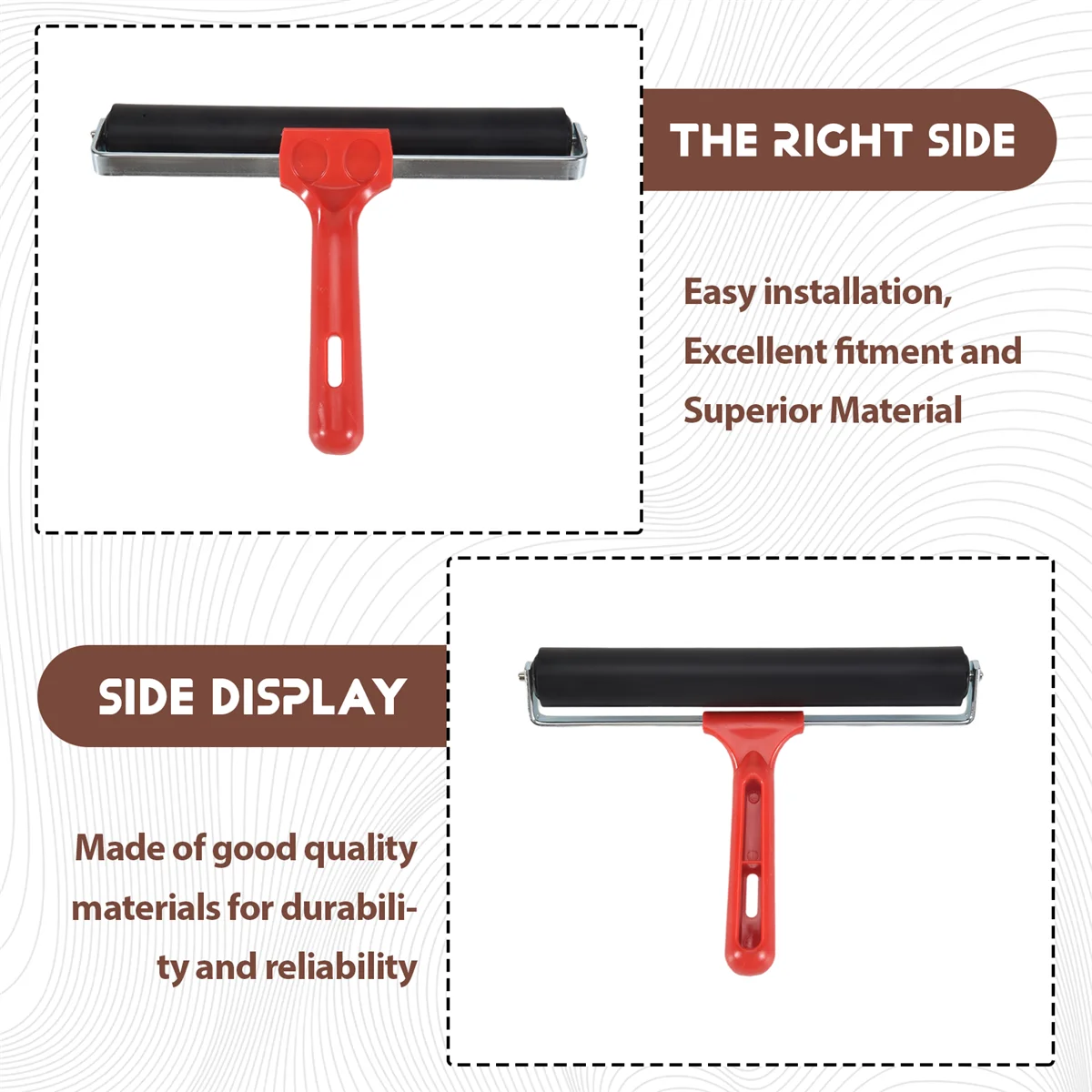

ABFA 3 Pcs Rubber Roller Rubber Brayer Glue Roller Tools for Printmaking Stamping Wallpaper Gluing Application 6/10/20 cm